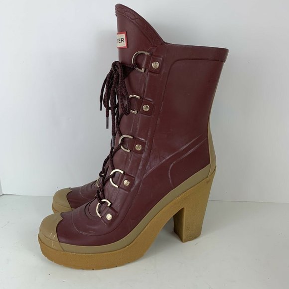 platform rubber boots